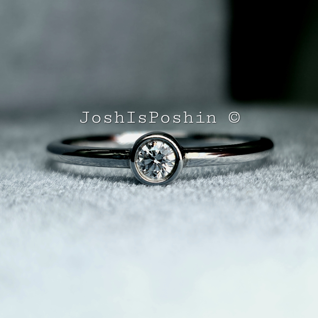 0114ct Bezel Set Genuine Diamond Bezel Set In Sterling Silver